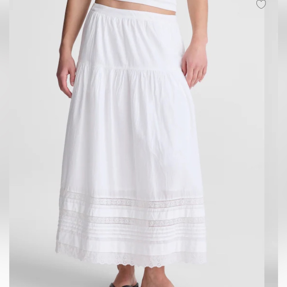 Madewell pintucked midi skirt